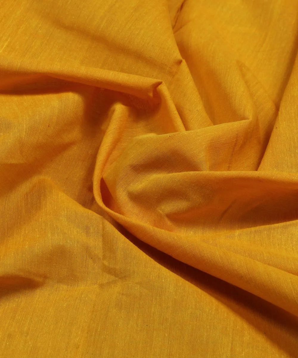 0.65m Handloom yellow cotton fabric