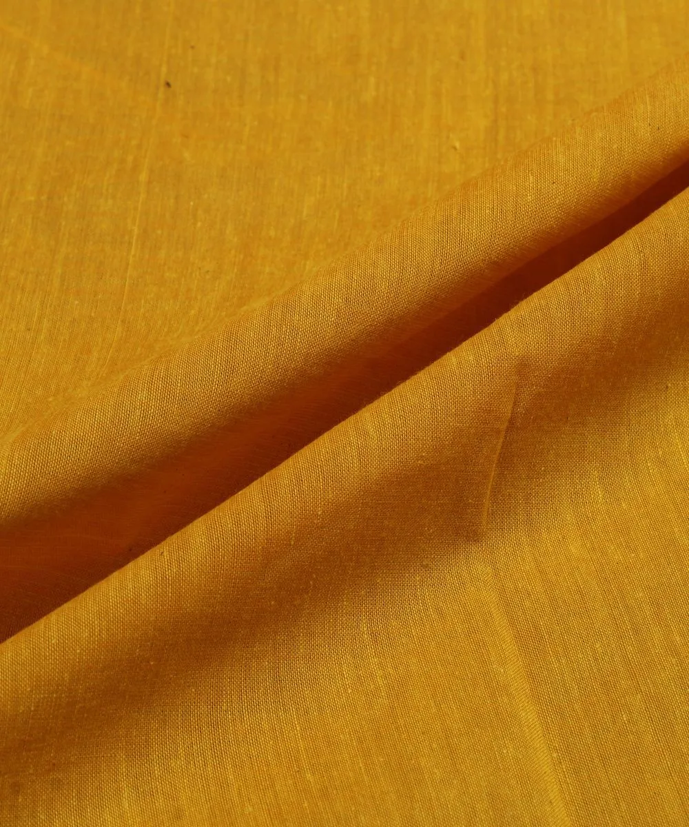 0.65m Handloom yellow cotton fabric