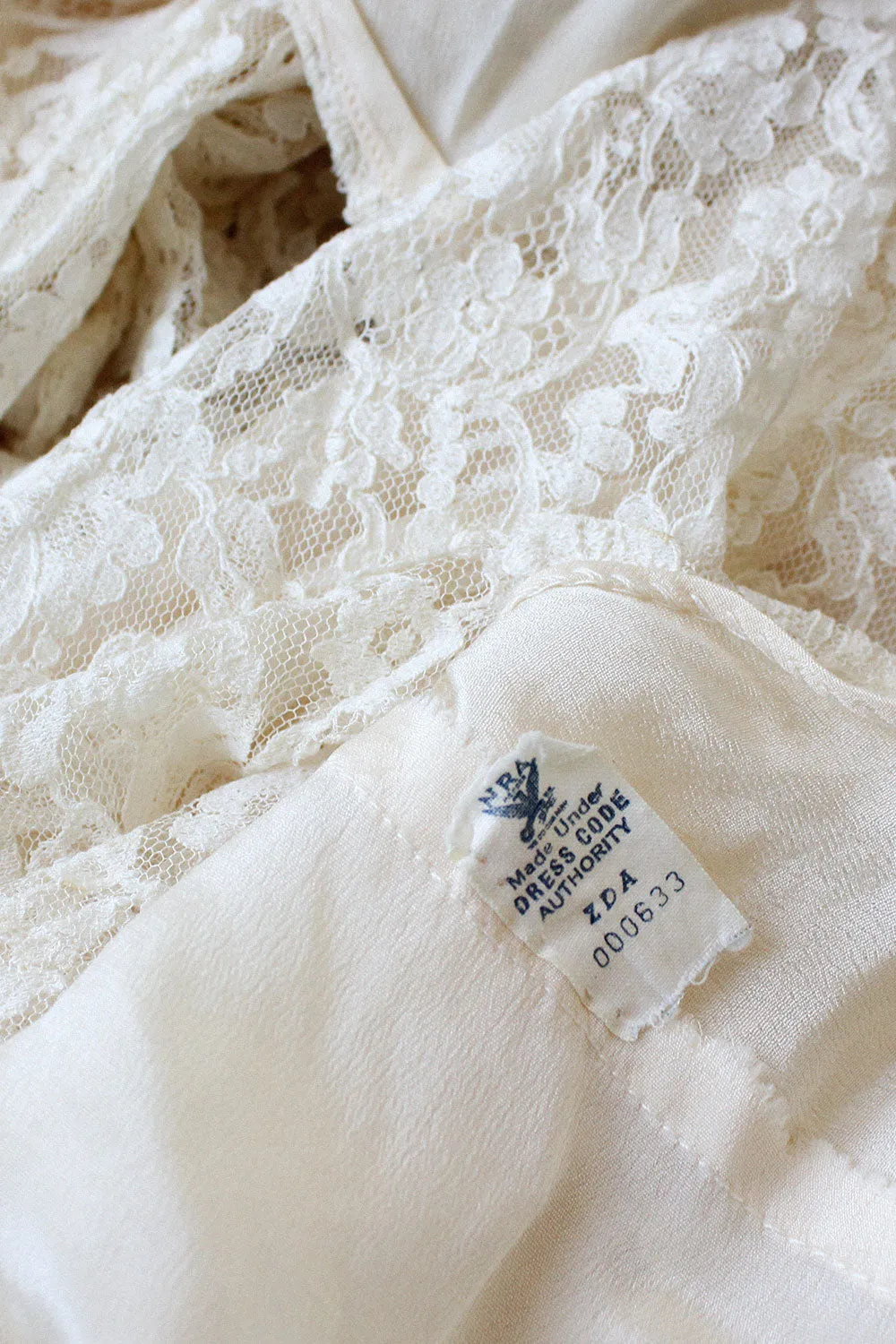 1930s Ivory Lace Gown XS