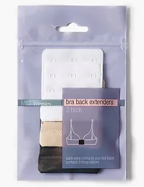 3 Pack 3 Hook Bra Extenders