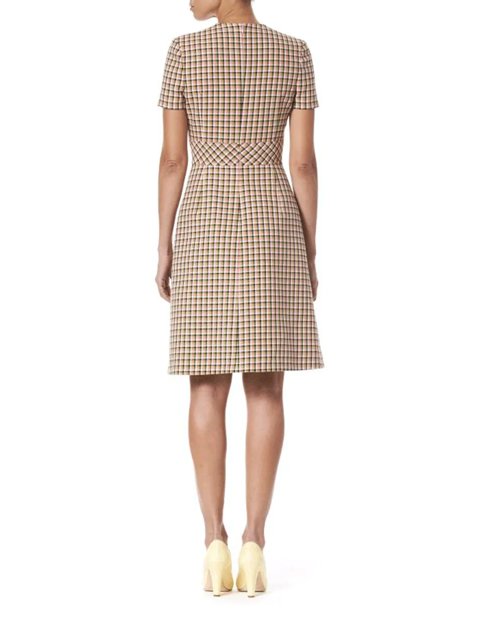 A-Line Cotton Check Dress