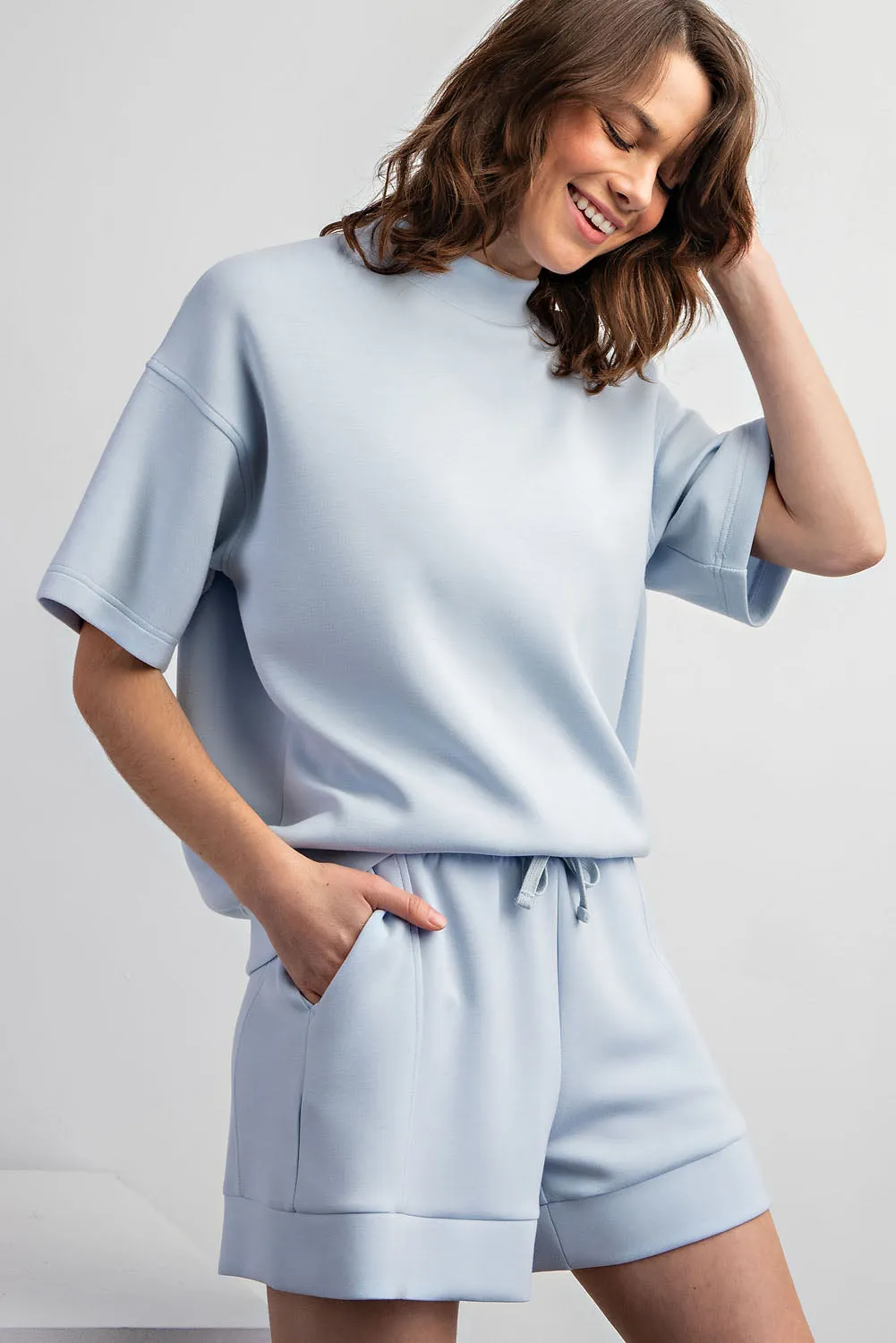 'All About Comfort' Top - Sky Blue