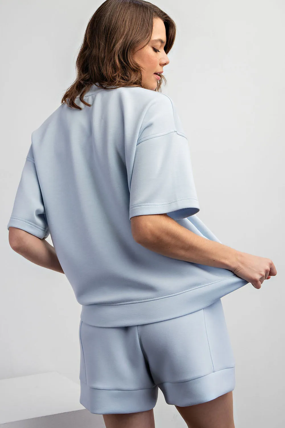 'All About Comfort' Top - Sky Blue