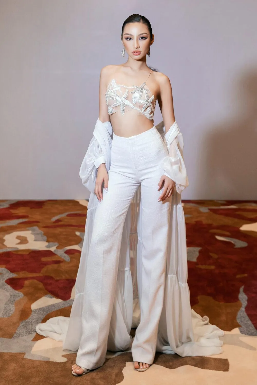 Allison Cropped See-Through Voile Set