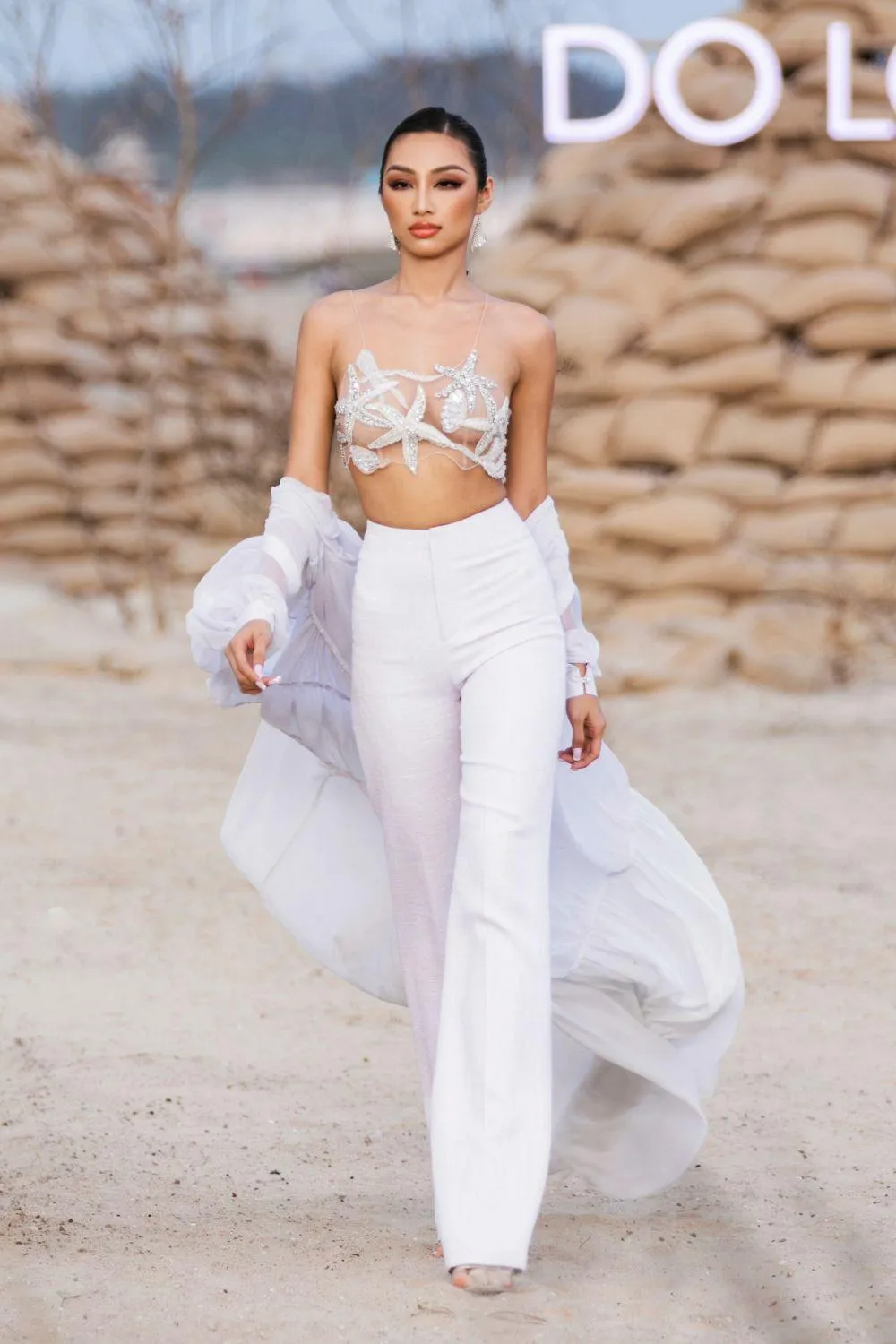 Allison Cropped See-Through Voile Set