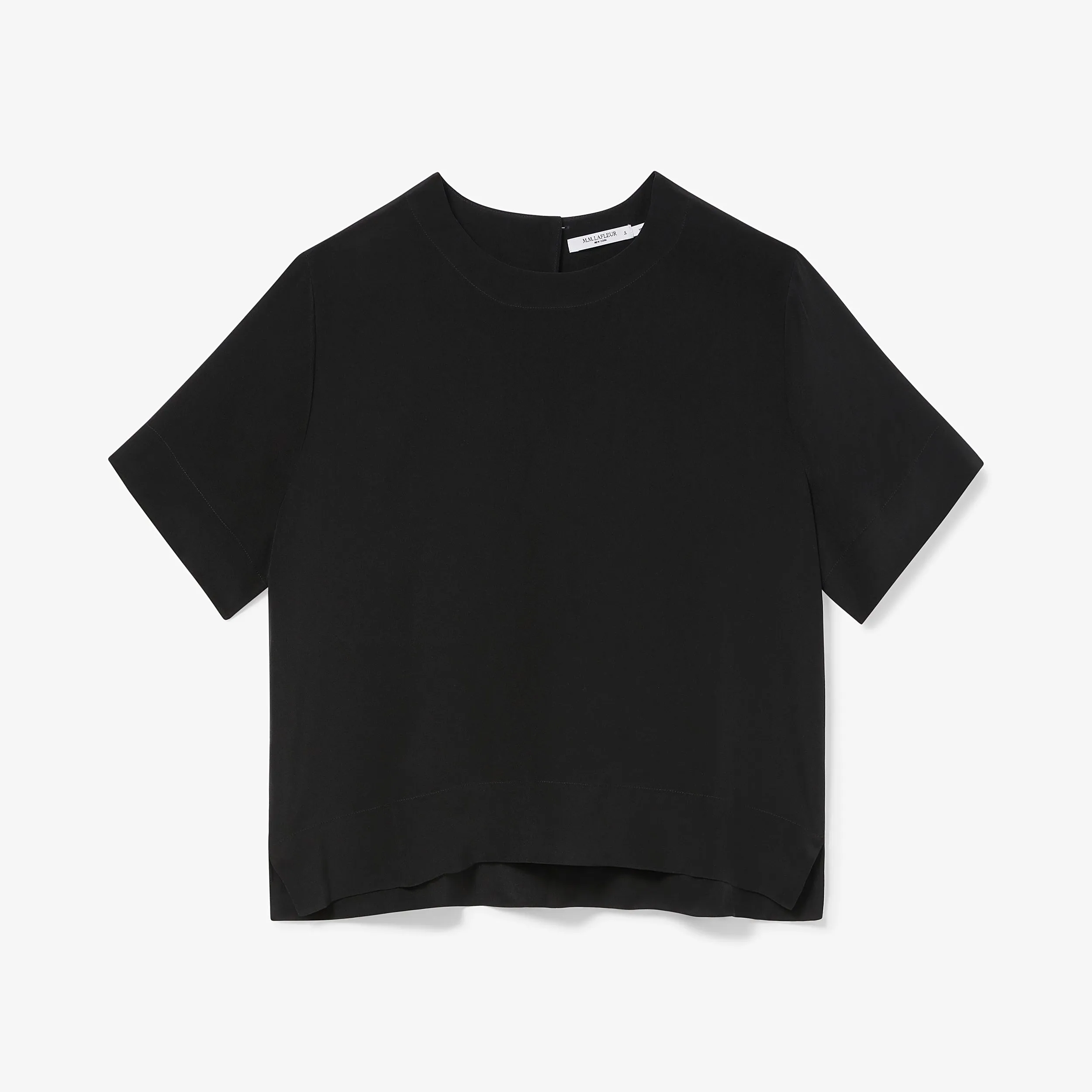 Annika Tee - Washable Silk :: Black