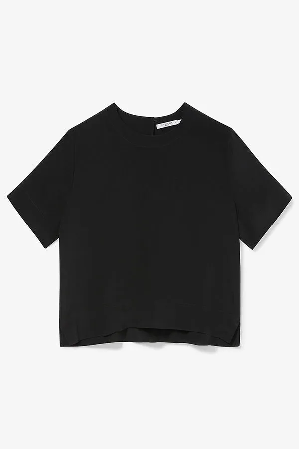 Annika Tee - Washable Silk :: Black