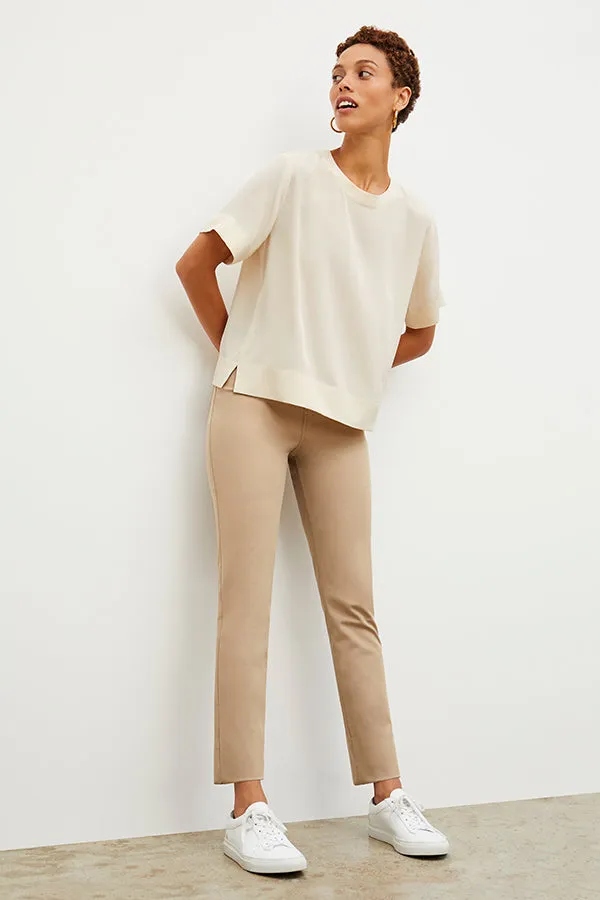 Annika Tee - Washable Silk :: Pearl