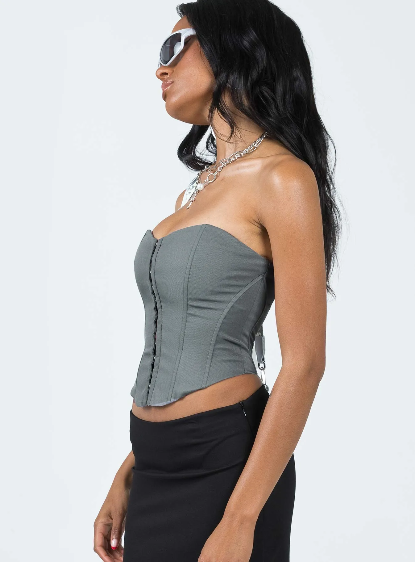 Archer Corset Top Slate