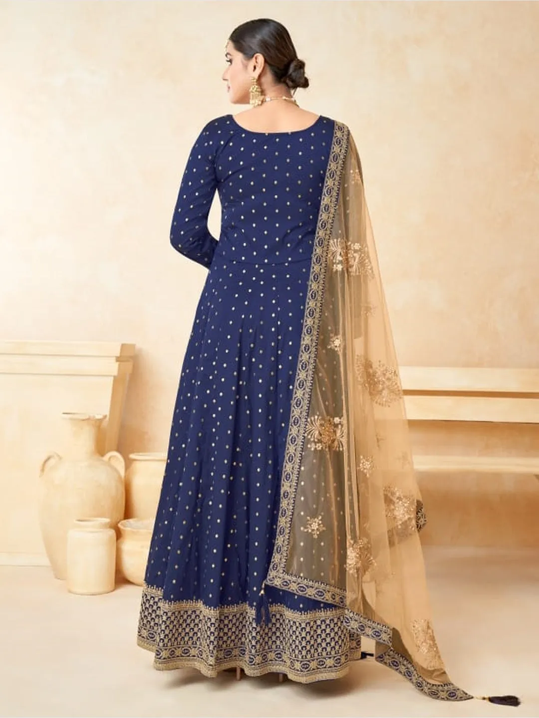 Art Silk Jacquard - Anarkali