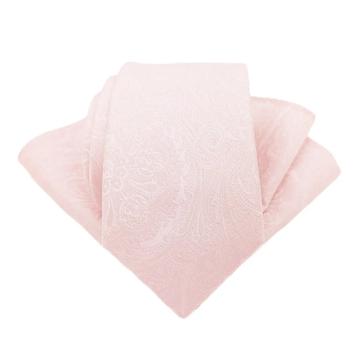 Baby Blush Paisley Silk Pocket Square