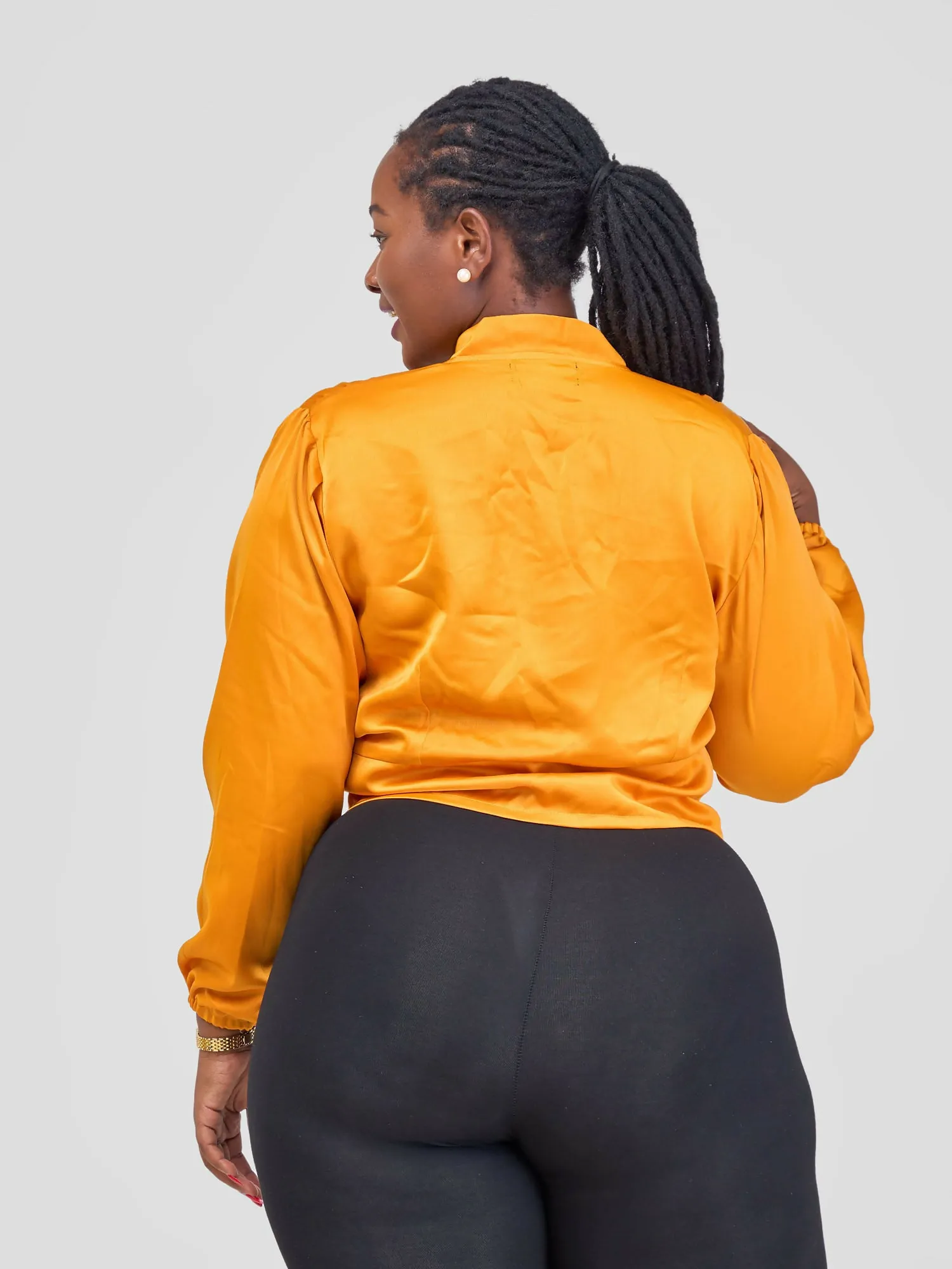 Bella Wangu silk Blouse - Mustard