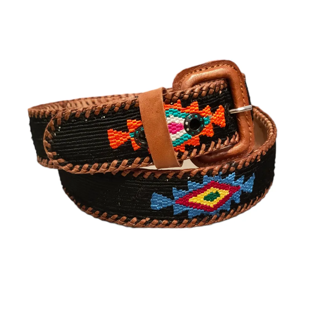 Belt with Guatemalan Silk Embroidery