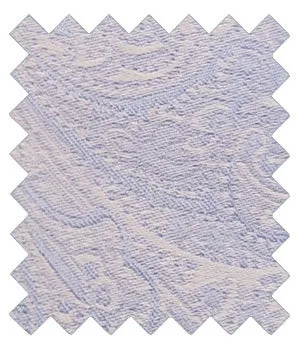 Blue Daisy Paisley Silk Wedding Swatch