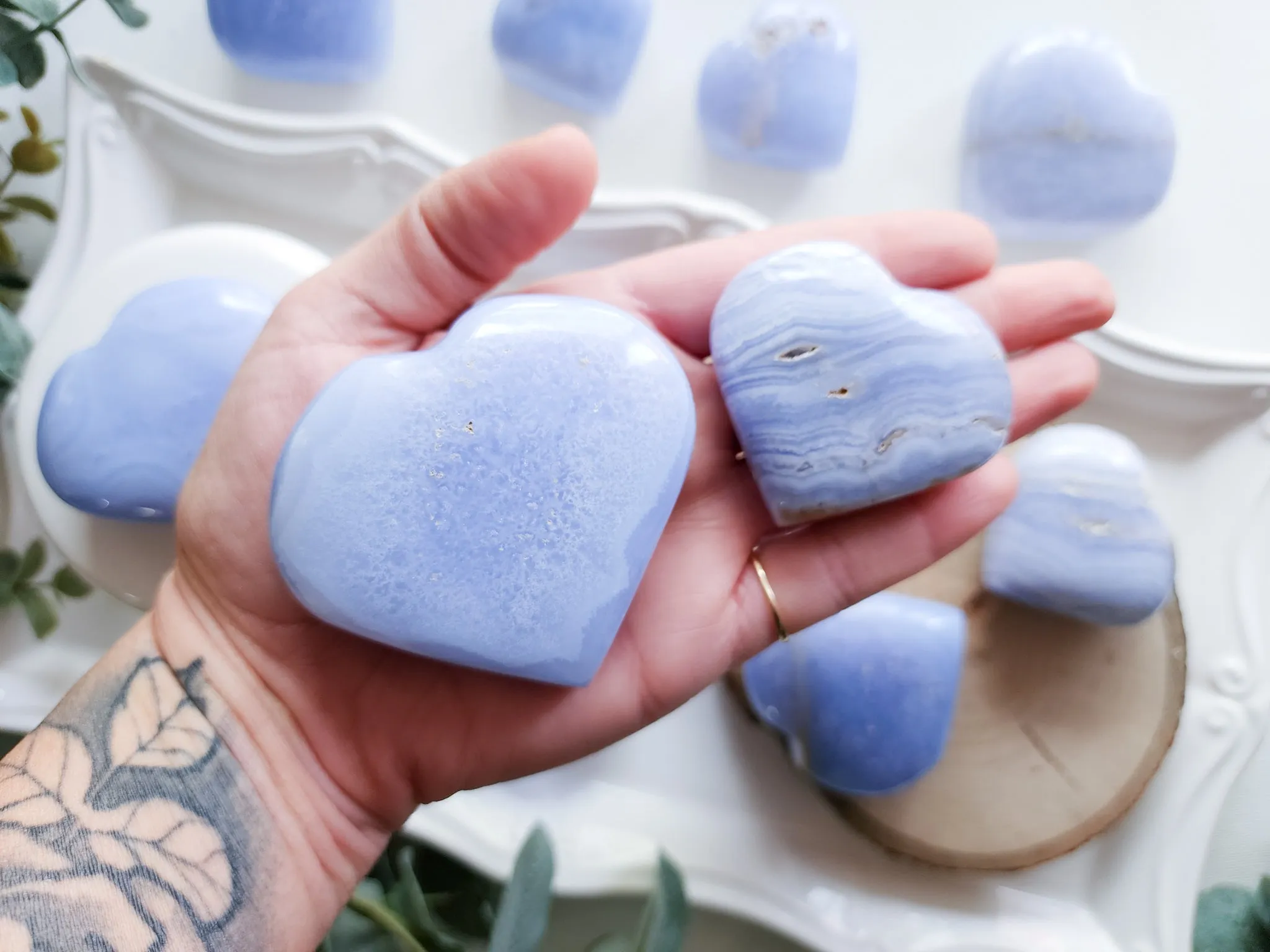 Blue Lace Agate Heart