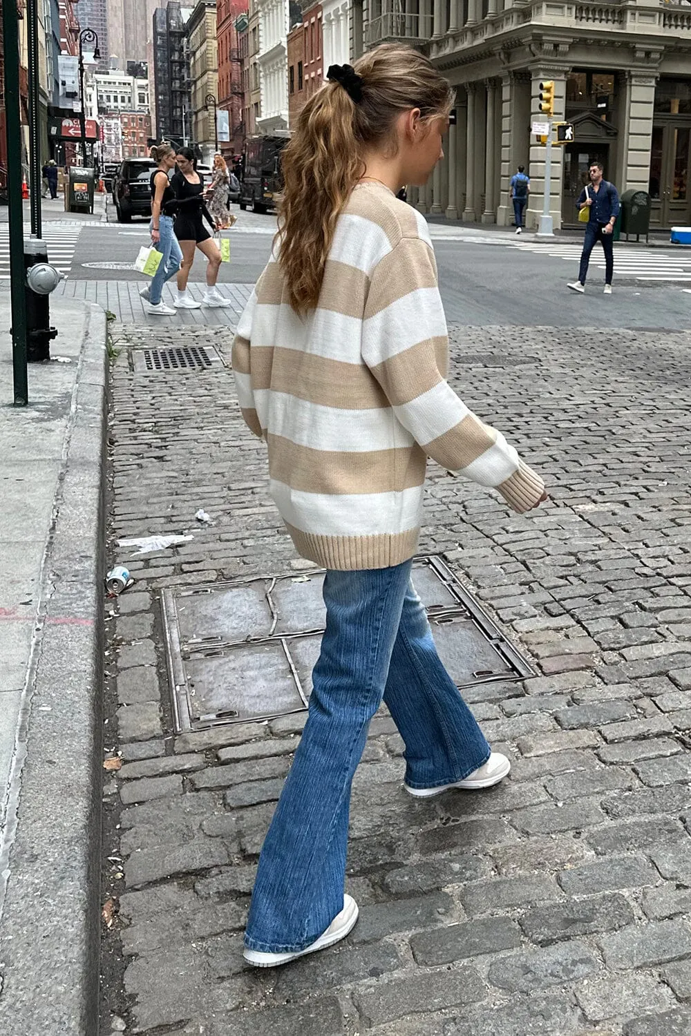 Brianna Cotton Thick Stripe Sweater