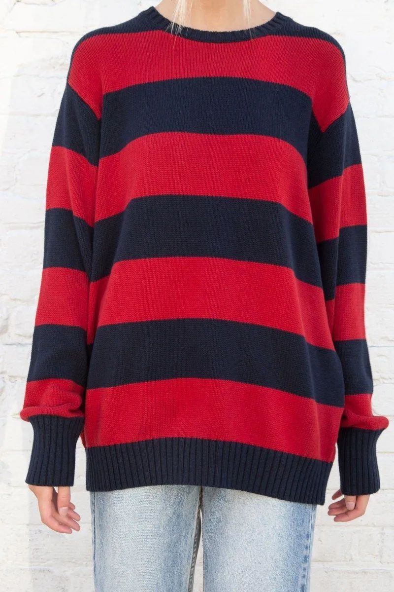 Brianna Cotton Thick Stripe Sweater