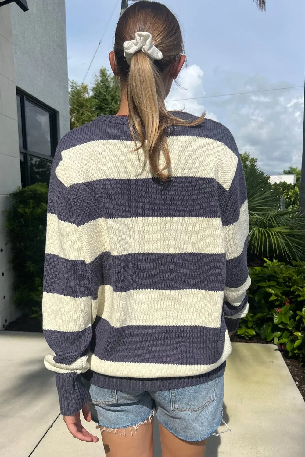 Brianna Cotton Thick Stripe Sweater