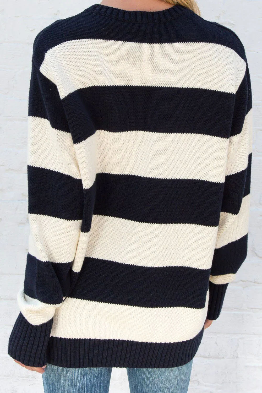 Brianna Cotton Thick Stripe Sweater