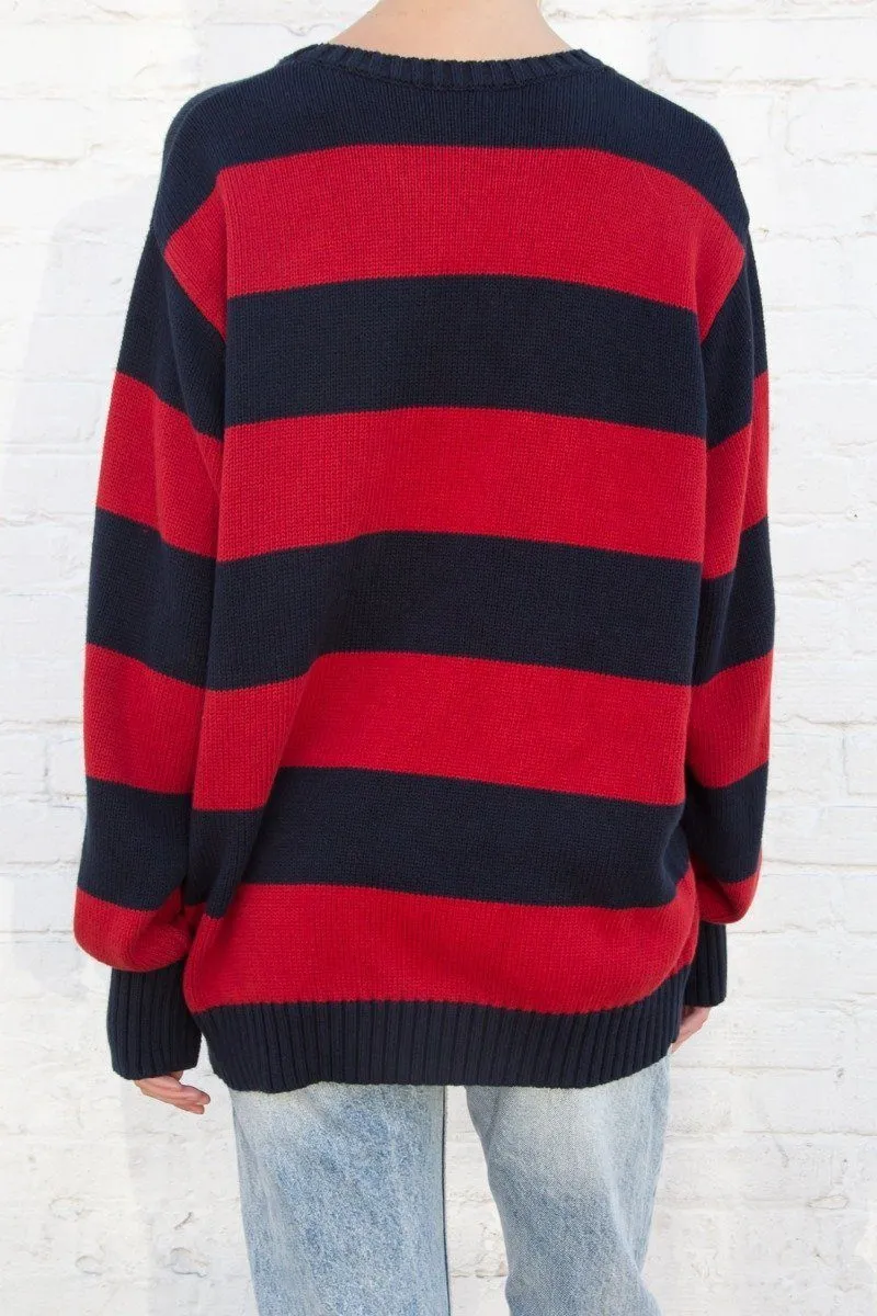 Brianna Cotton Thick Stripe Sweater