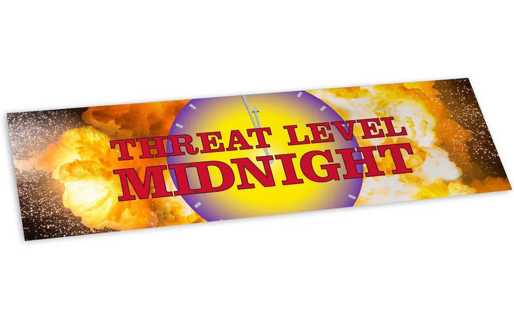 BUMPER STICKER: THREAT LEVEL MIDNIGHT