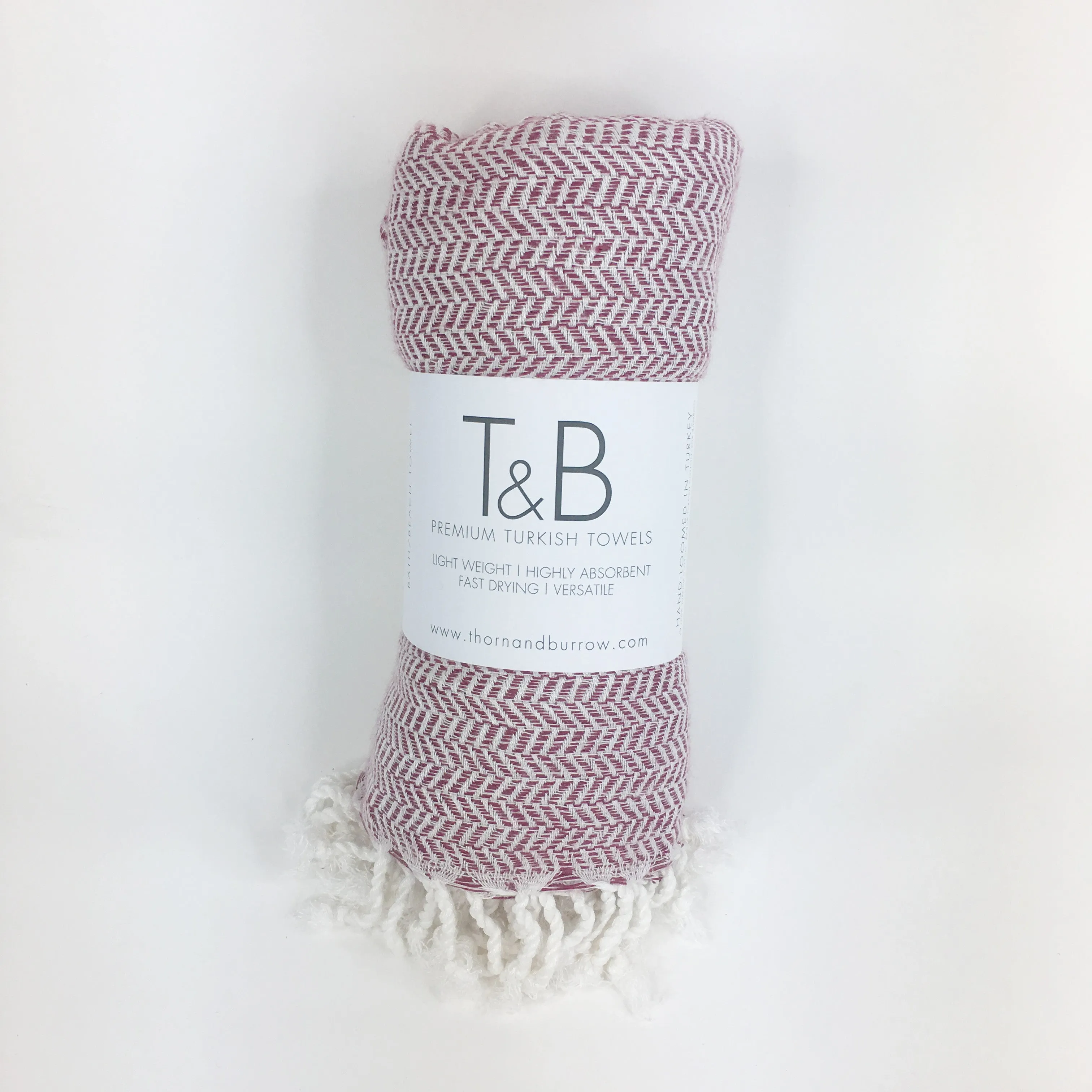 Burgundy Bamboo & Cotton Turkish Towel