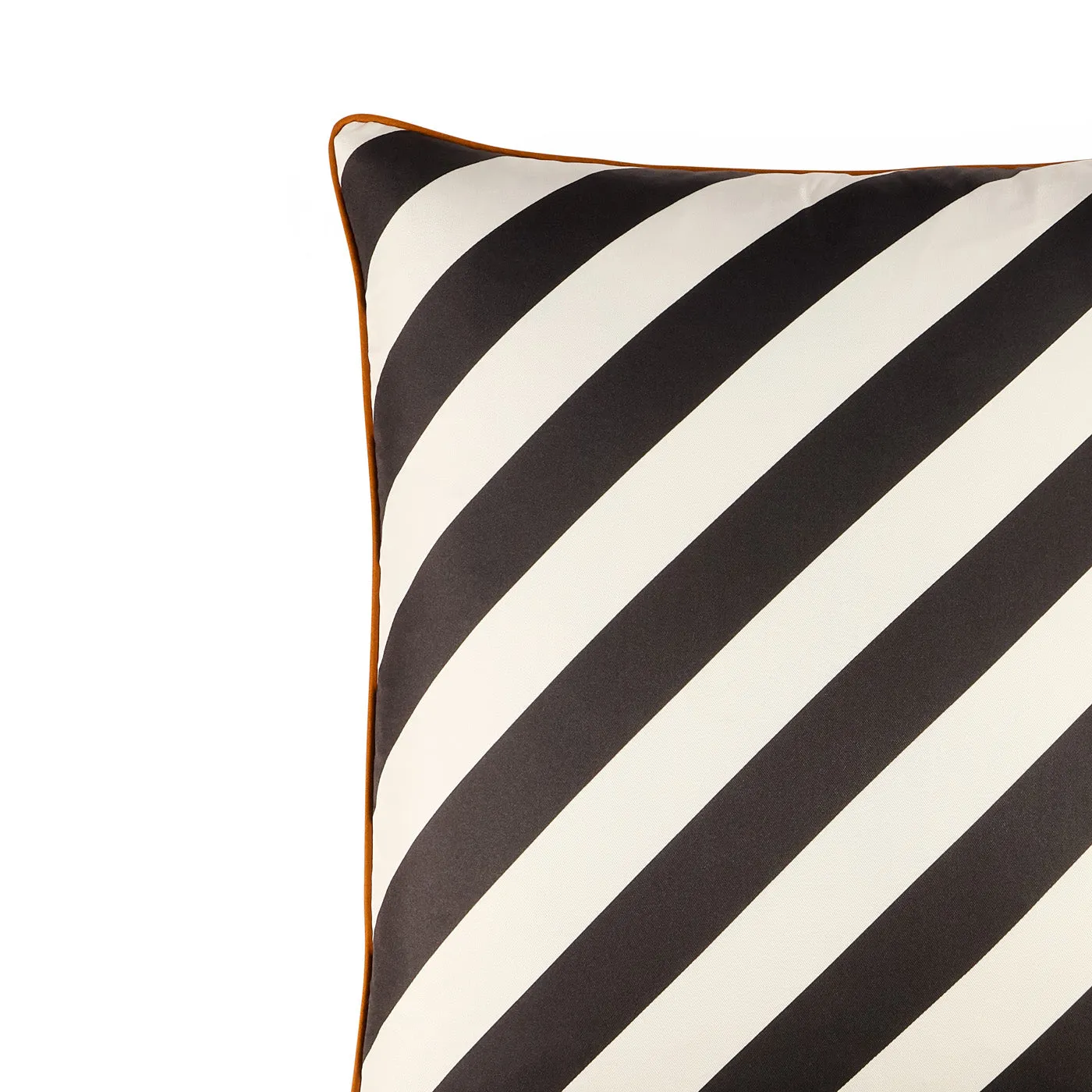 Cabana Black/Ivory Silk Pillow