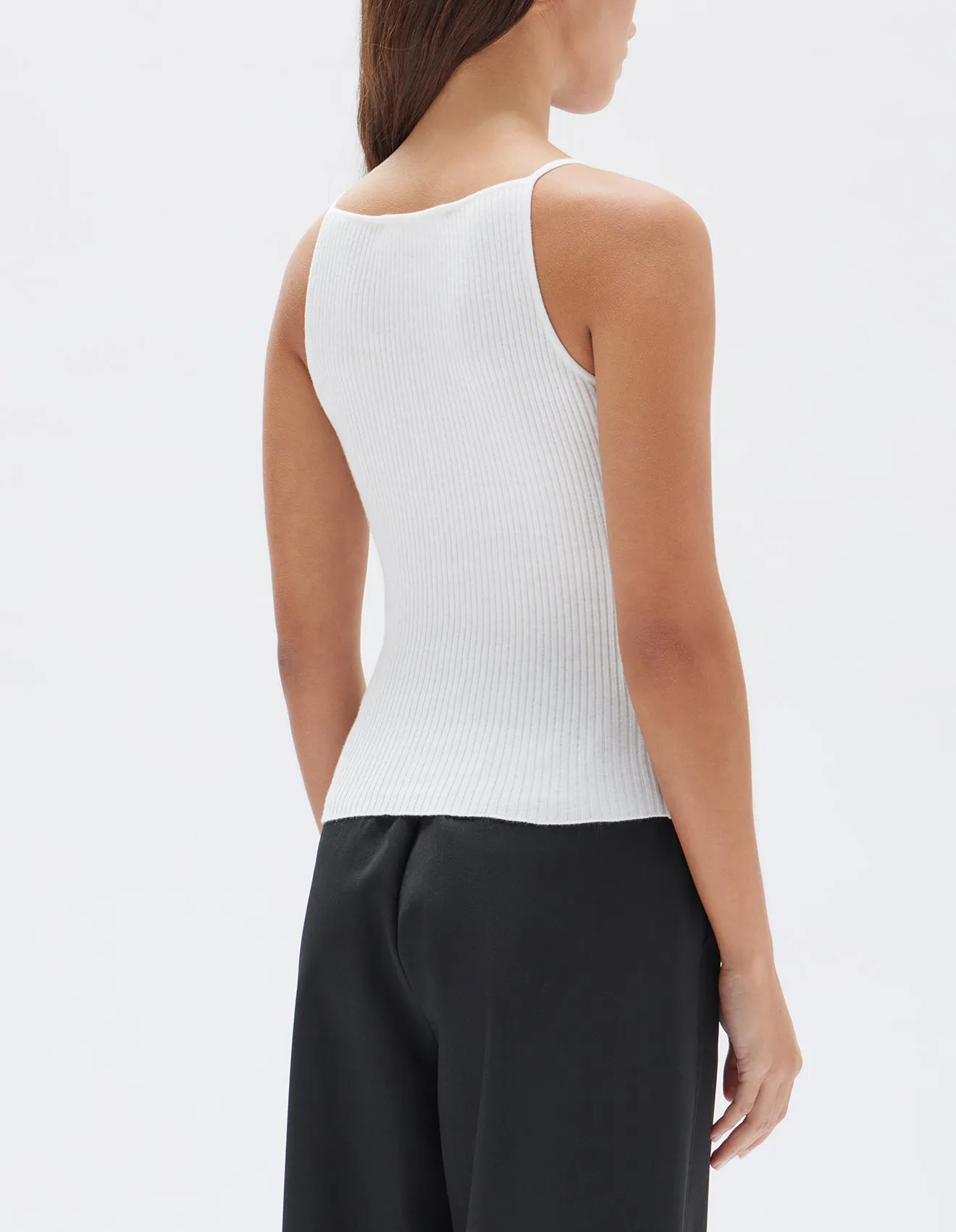 Calisto Silk Knit Tank Cream