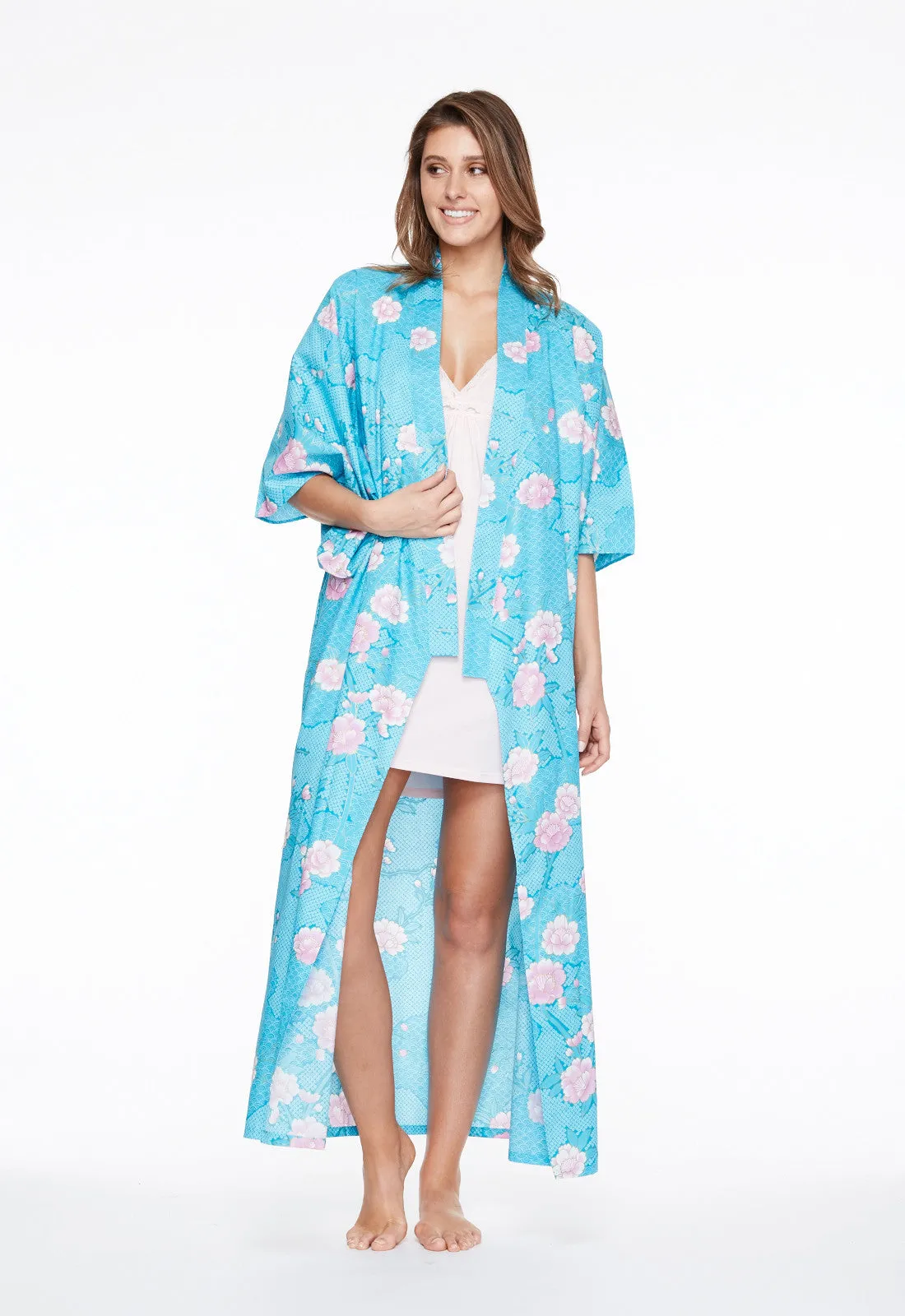 Cloud Meditation Cotton Long Kimono