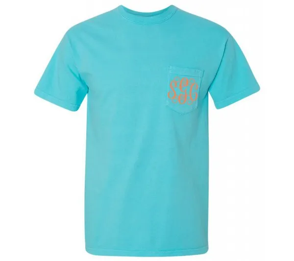 Comfort Color Monogram Pocket Tee