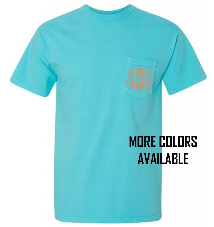 Comfort Color Monogram Pocket Tee