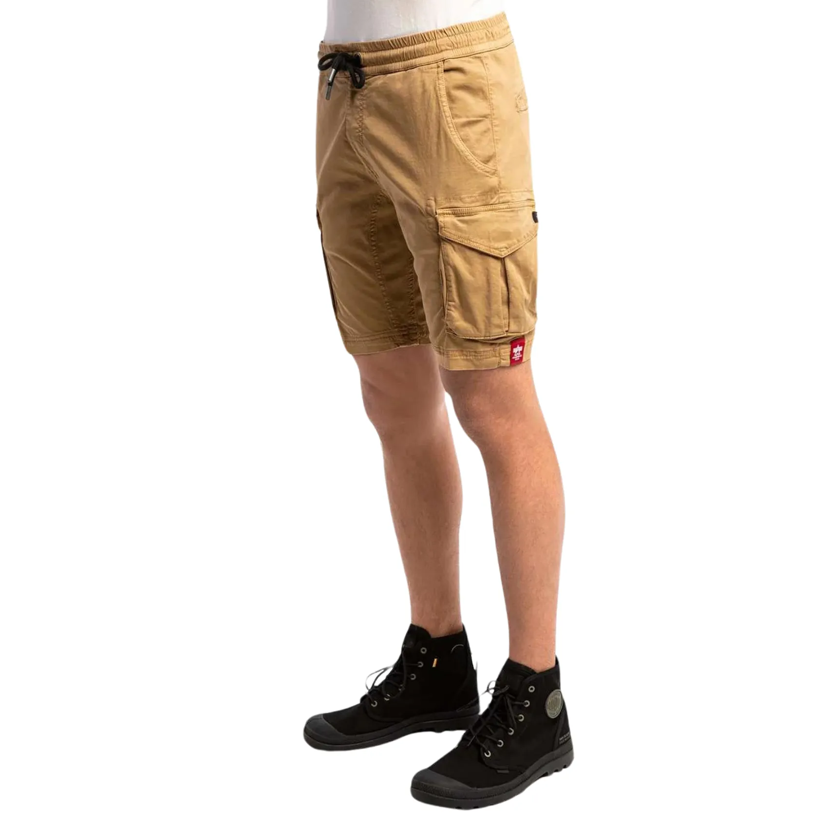 Cotton Twill Jogger Short - Khaki