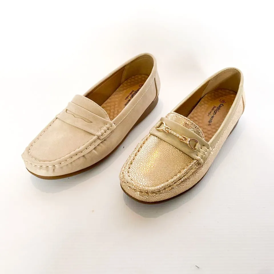 Cushion-Walk taupe comfort moccasin