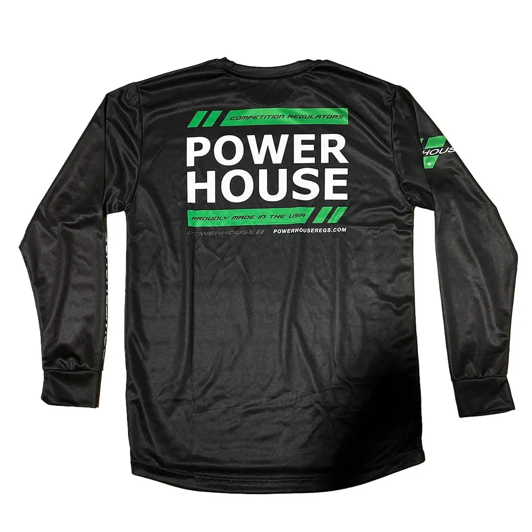 DryFit Long Sleeve - Powerhouse Green Logo