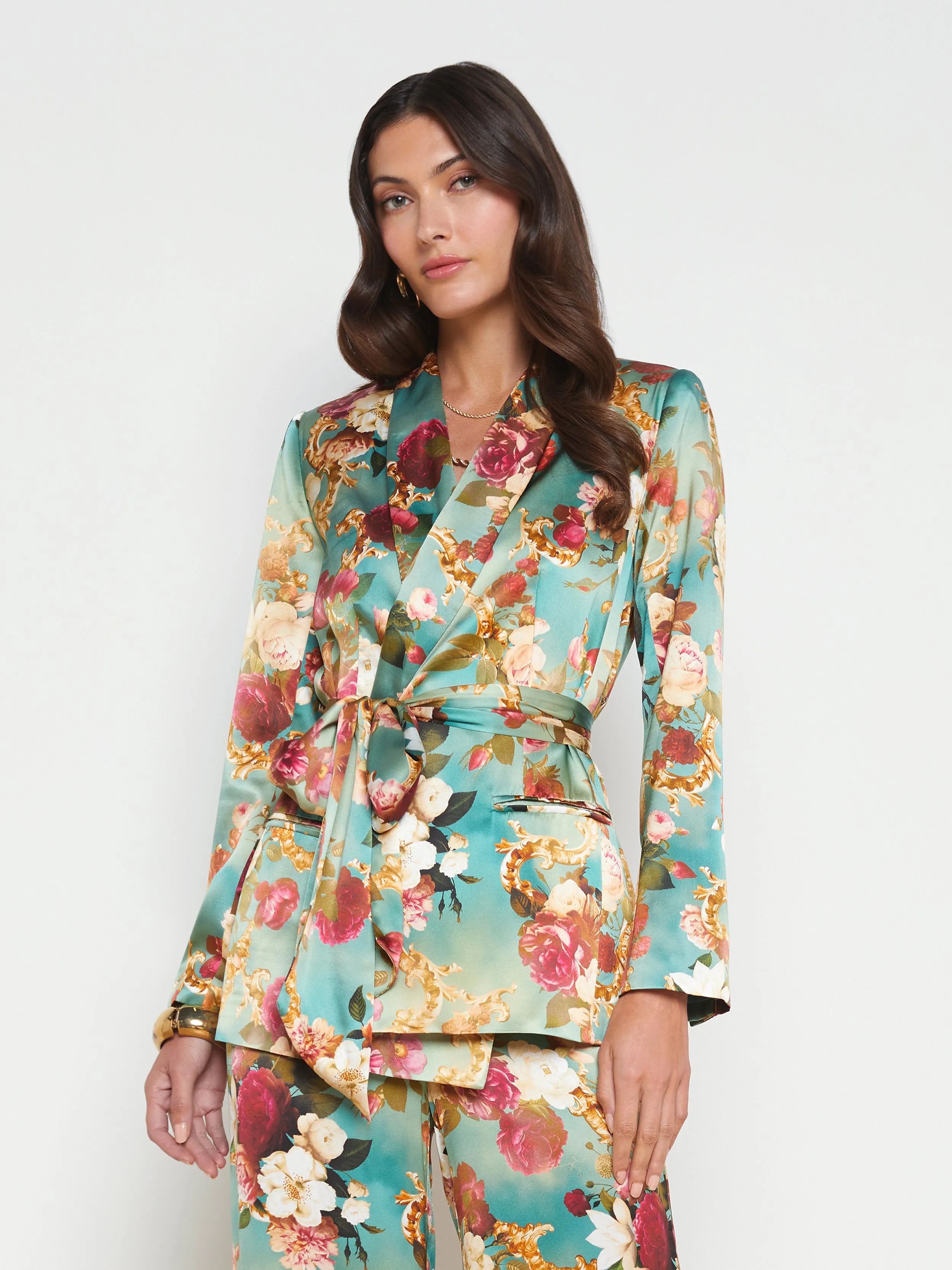 Everly Silk Wrap Blazer