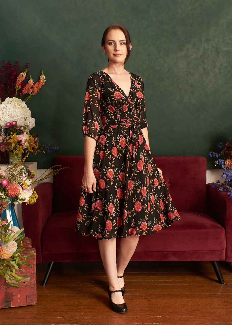 Fiorella Corset Dahlia Floral Dress