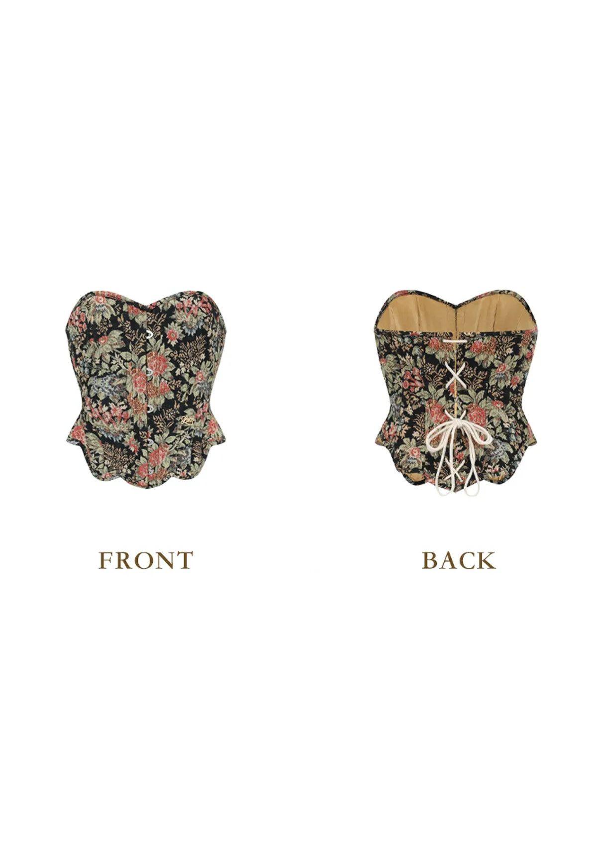 Floral Embellished & Reflective Corset