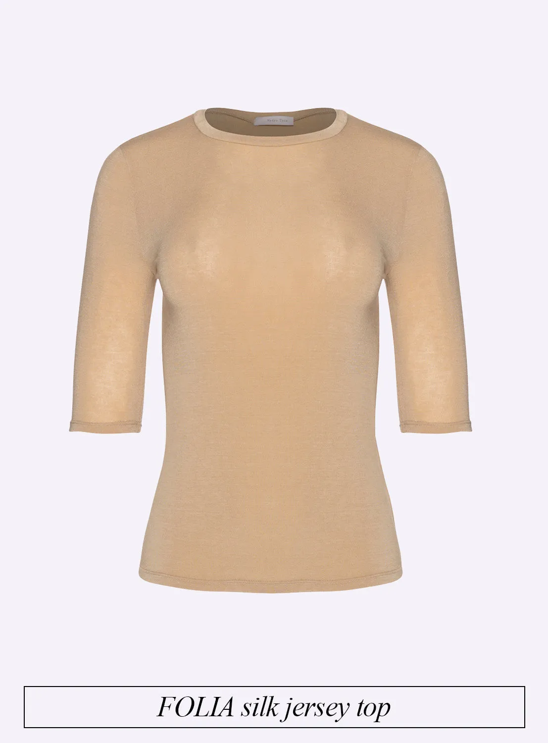 Folio Silk Top (Tan)