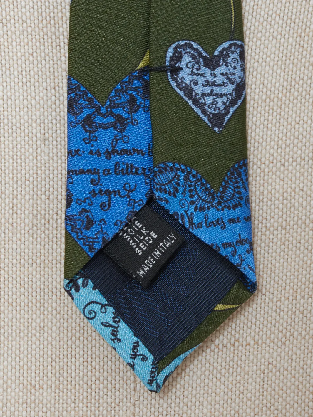 Fornasetti Heart Print Silk Tie