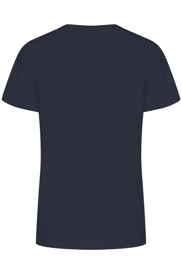 Fransa Cotton T-Shirt Navy