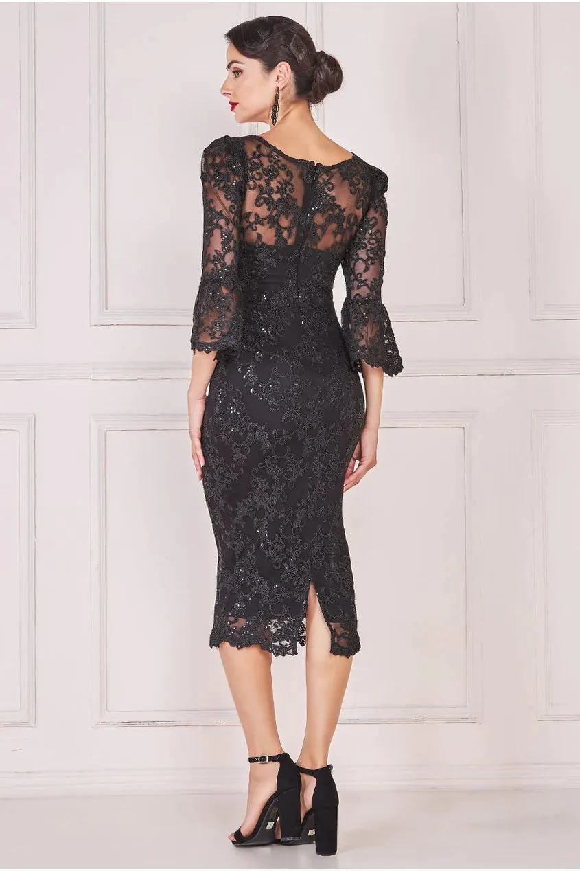 Goddiva Scallop Lace Midi