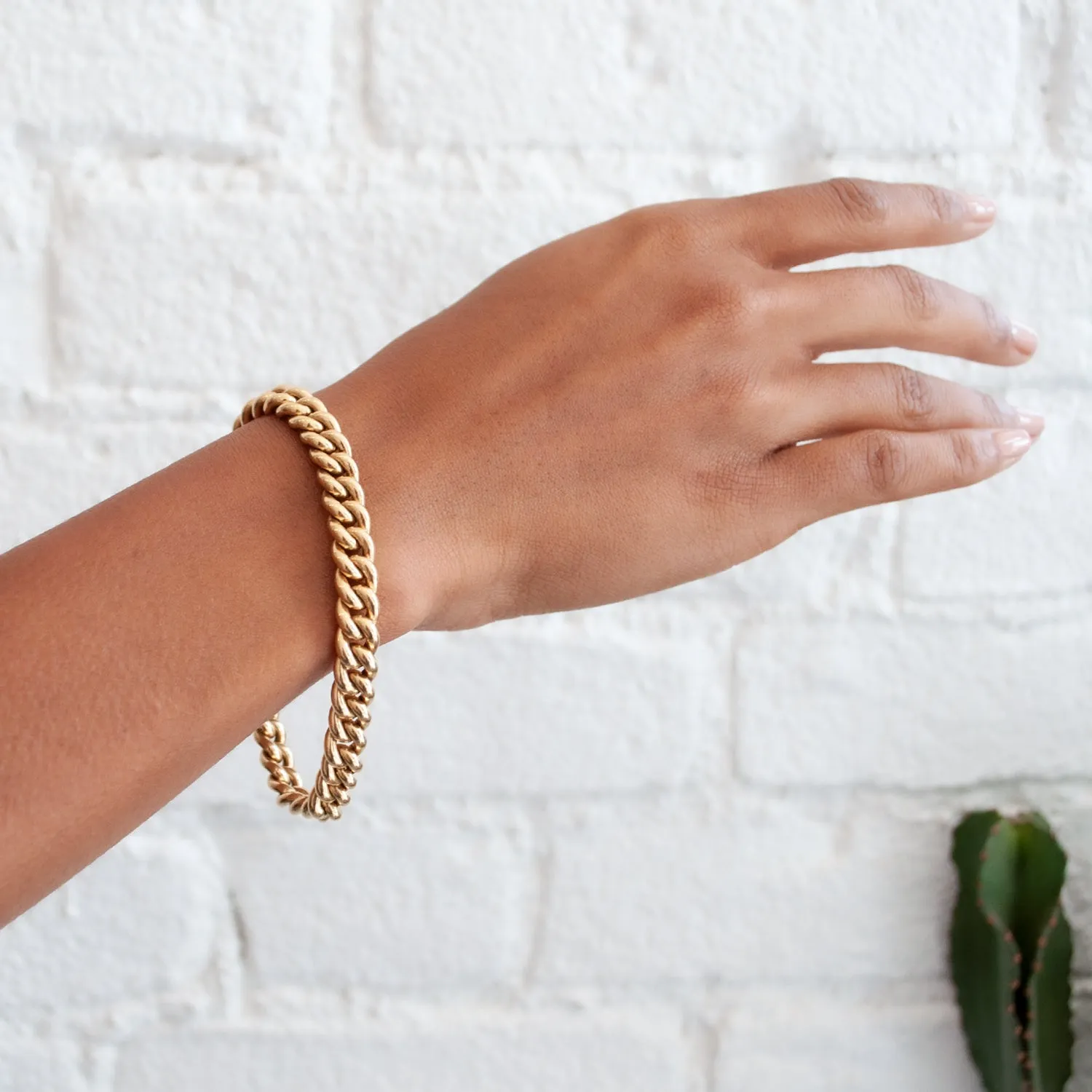 Gold Silk Curb Bracelet