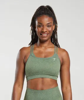 Gymshark Adapt Fleck Seamless Sports Bra - Dusk Green/Light Sage Green