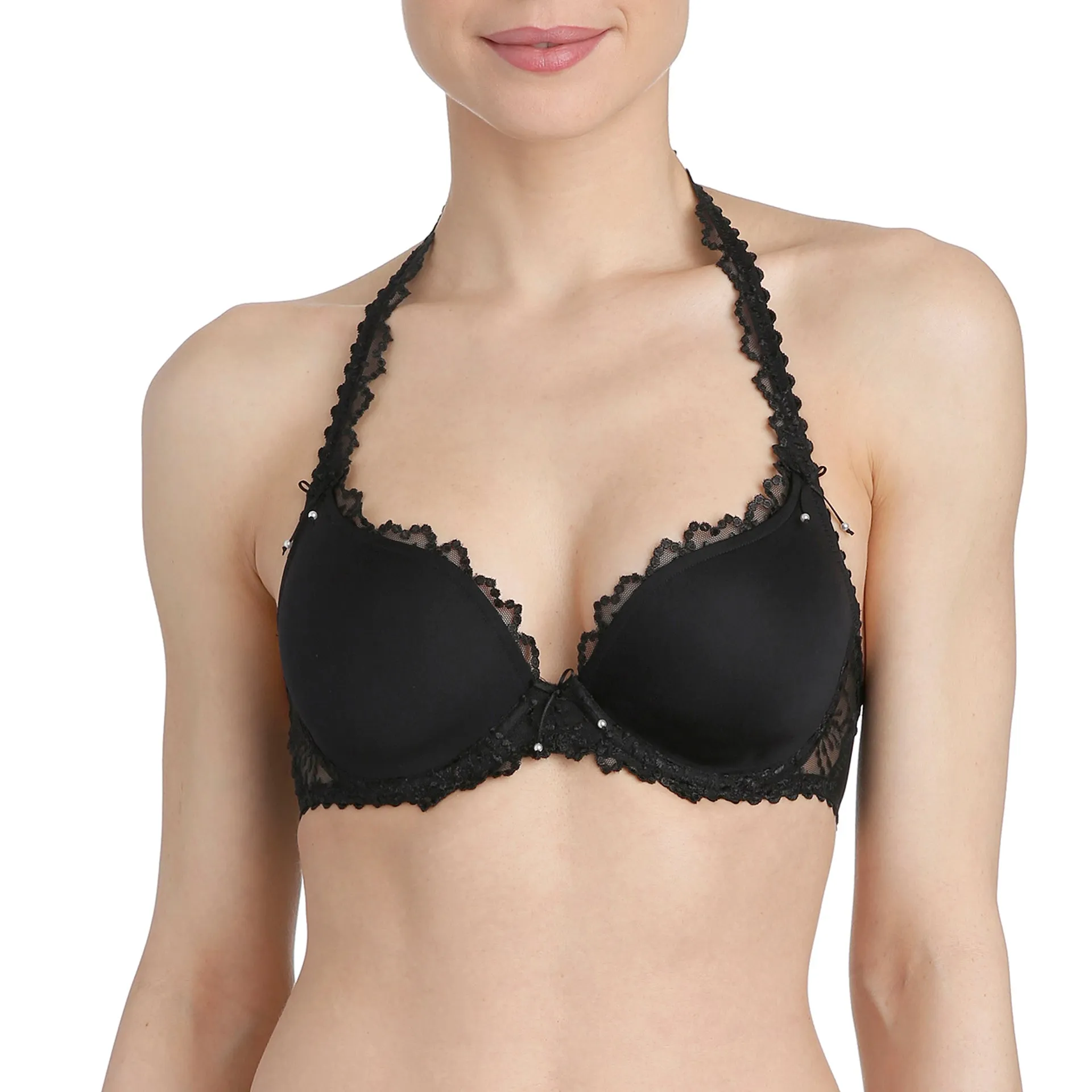 JANE Heart Shaped T Shirt Bra | Black