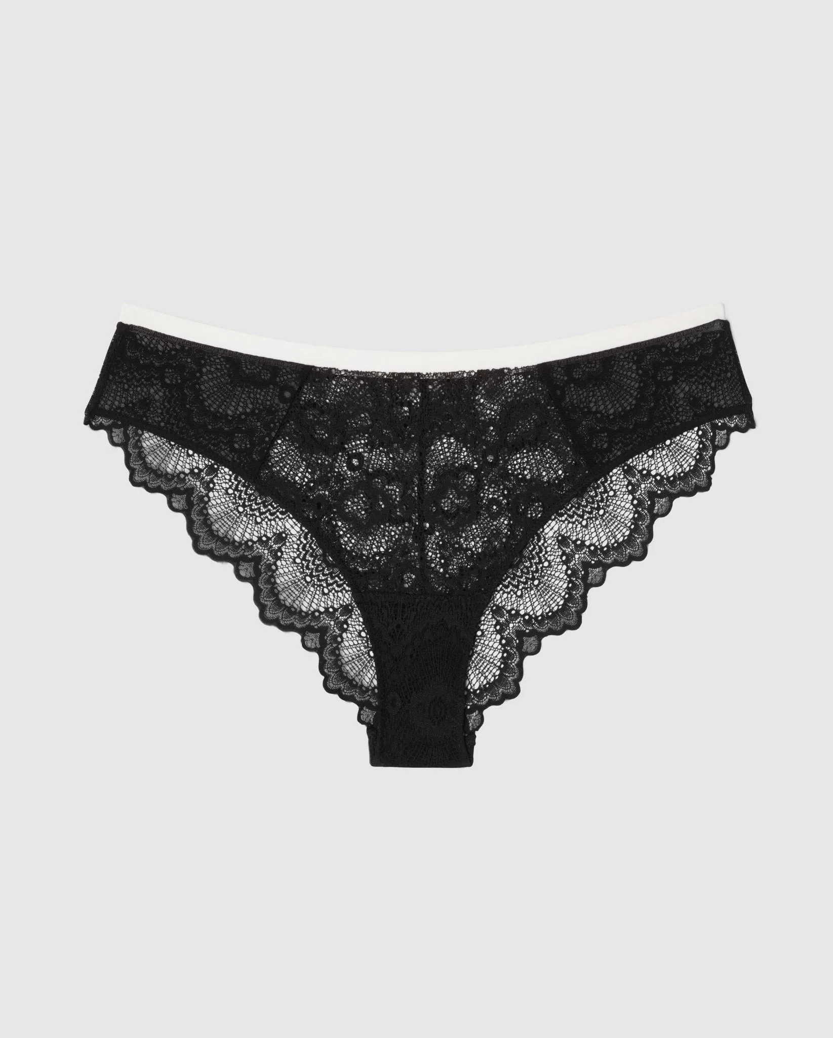 Lace Cheeky Black/White