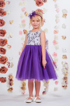 Lace Illusion Girls Dress