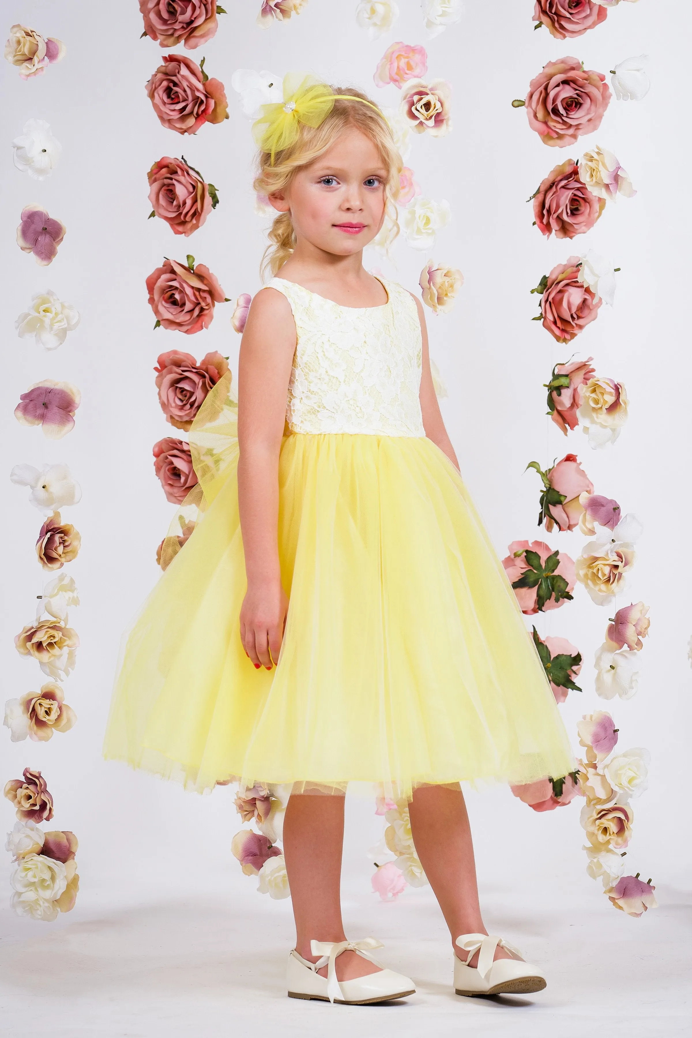 Lace Illusion Girls Dress