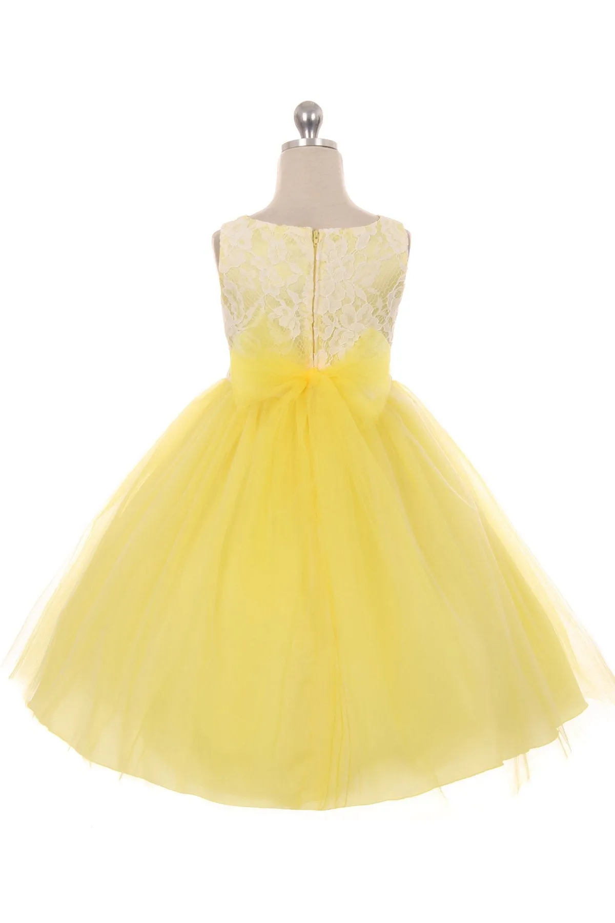 Lace Illusion Girls Dress