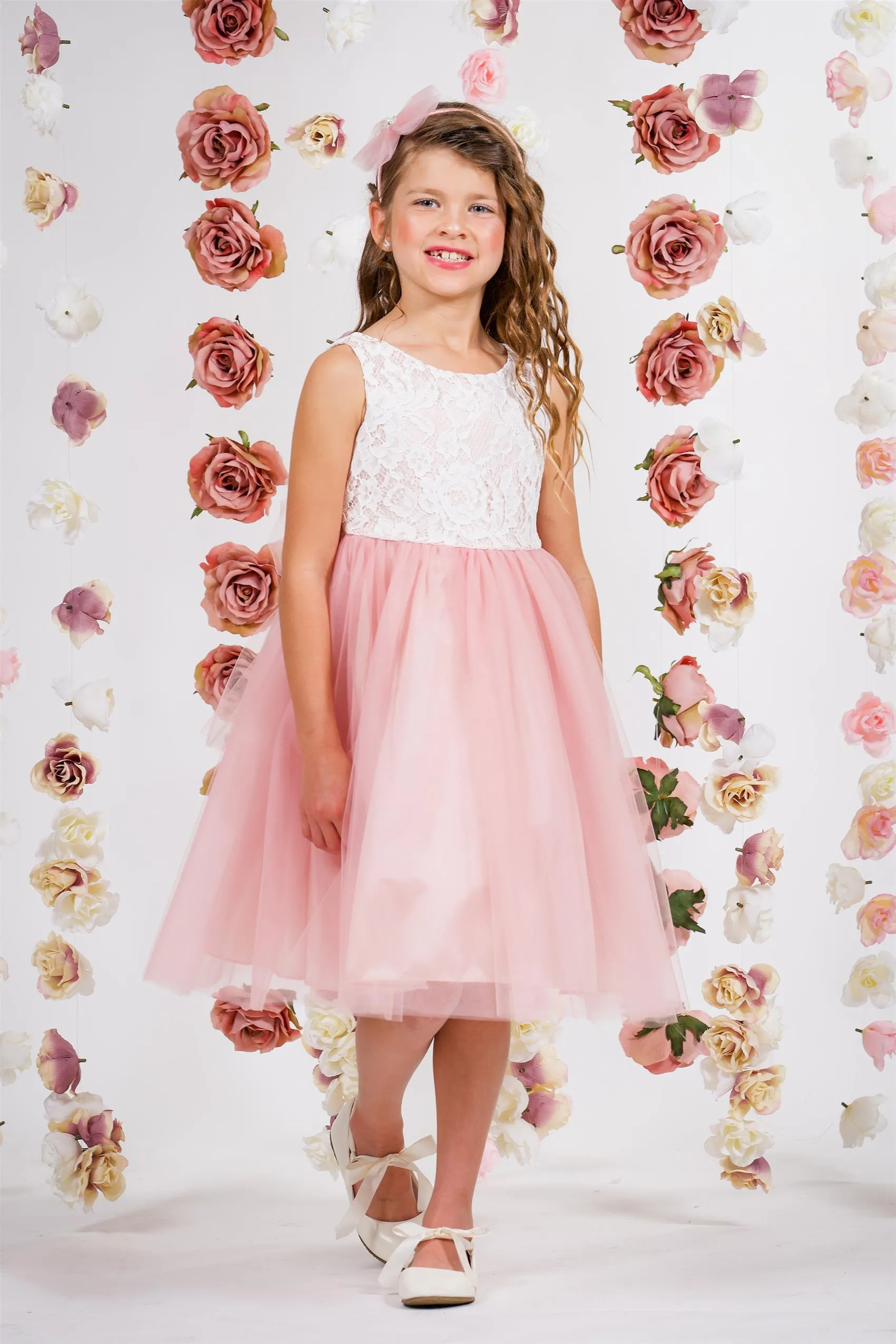 Lace Illusion Girls Dress