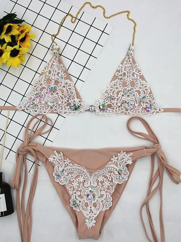 Lace Sequin Bikini